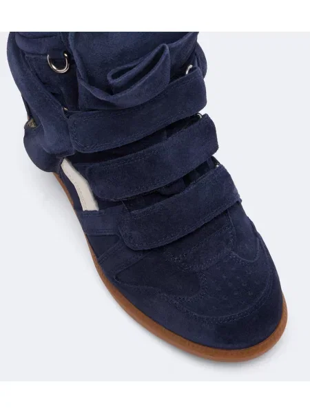 Szarvasbőr éksarkú sneaker Isabel Marant kék