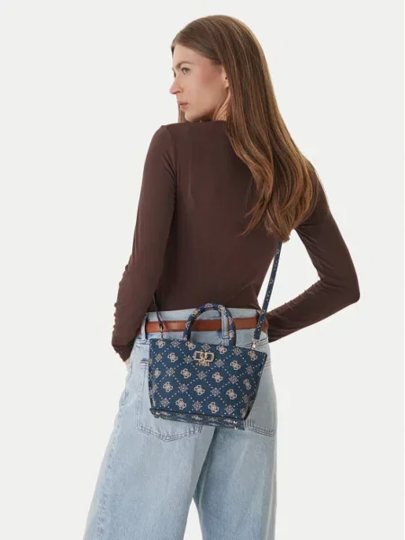 Kabelka Guess Emelie Logo Mini Tmavomodrá