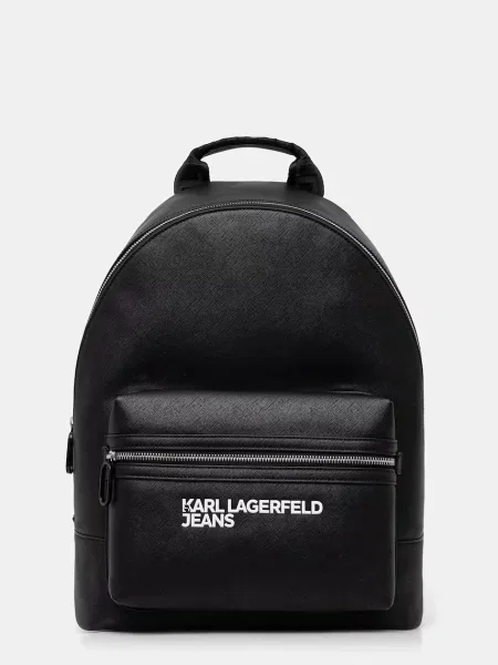 Karl Lagerfeld Jeans rucsac pentru bărbați cu imitație de piele negru
