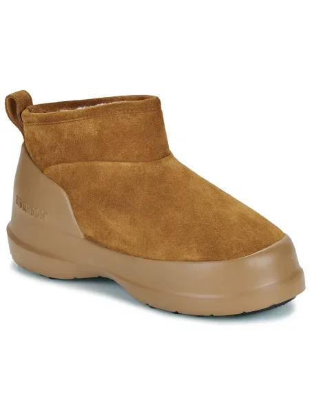 Botine Moon Boot din piele de căprioară maro