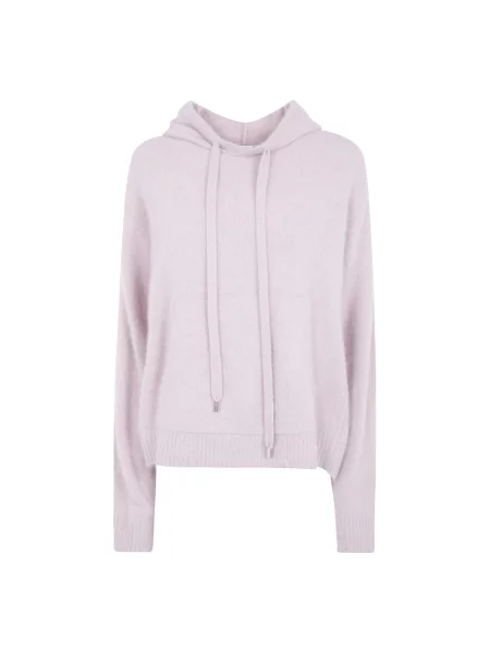 Bluza z kapturem C.t.plage wełniana z kapturem różowa