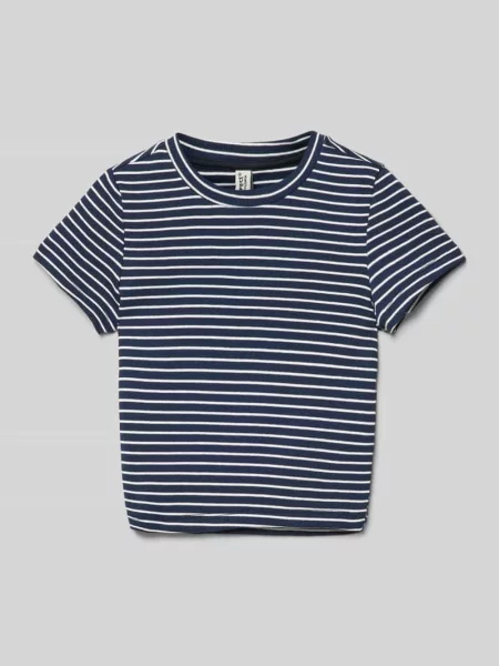 Krótka t-shirt w paski Blue Effect granatowa