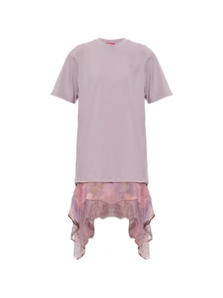 Rochie Diesel asimetrică din dantelă violet