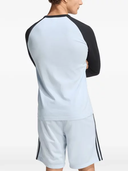 Pöttyös fűzős csipkés póló Adidas kék