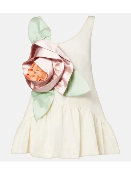 Tafta top Simone Rocha w kwiatki biały