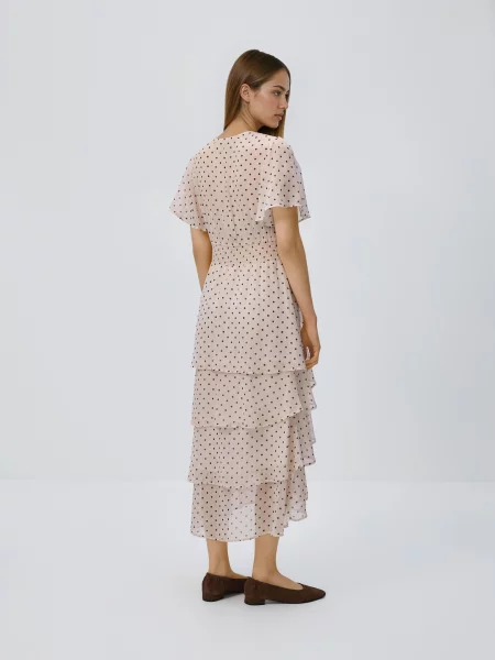 Reserved Сукня в горошок кремовий 