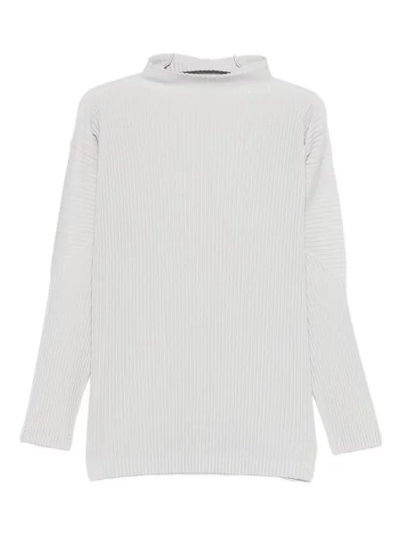 Plisovaná košile Homme Plissé Issey Miyake s výstřihem halter šedá