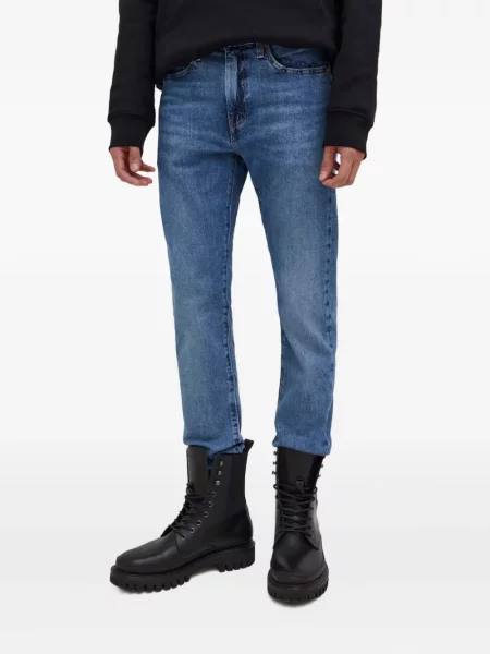 Ретро слаб дънки skinny fit Levi's® с разкъсвания синьо