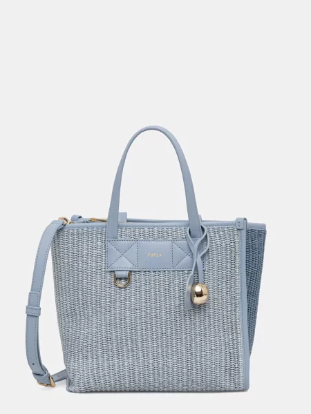 Furla torebka tote Divide It S Tote niebieska