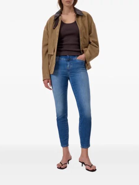 Blugi skinny Closed Skinny Pusher skinny fit albastru