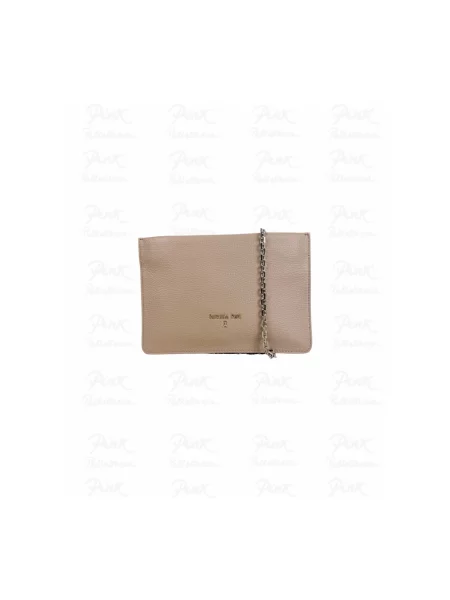 Torebka crossbody Patrizia Pepe skórzana beżowa
