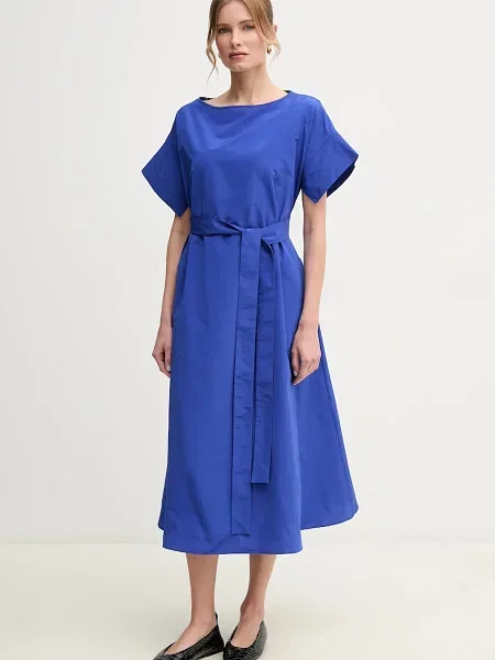 Weekend Max Mara rochie midi evazati albastru