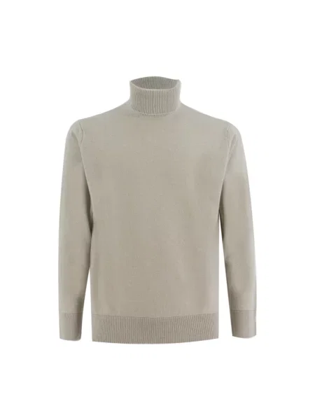 Lniany golf Eleventy beżowy