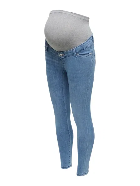 Only Maternity Jeans OLMPOWER albastru denim gri