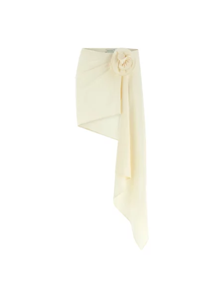 Spódnica Magda Butrym drapowana ze stretchu biała