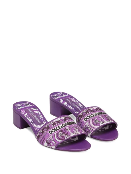 Жакардови мюли Dolce & Gabbana виолетово