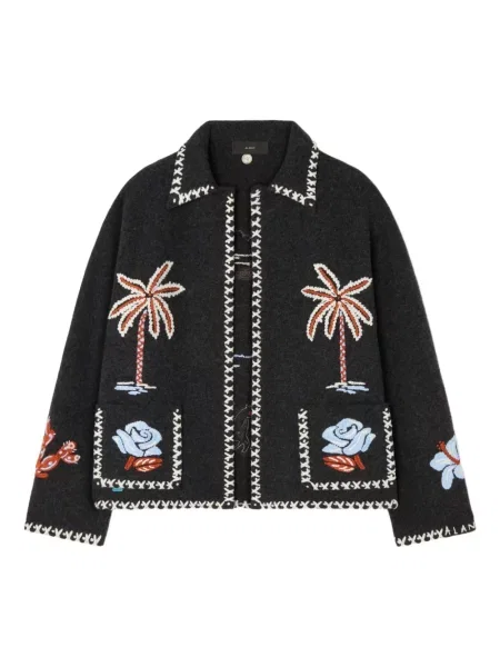 Geacă Alanui cu broderie gri