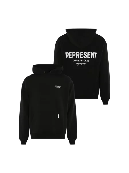 Bluza z kapturem Represent z kapturem z nadrukiem czarna
