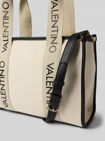 Torebka z detalami z logo model CANDLE' Valentino Bags beżowa