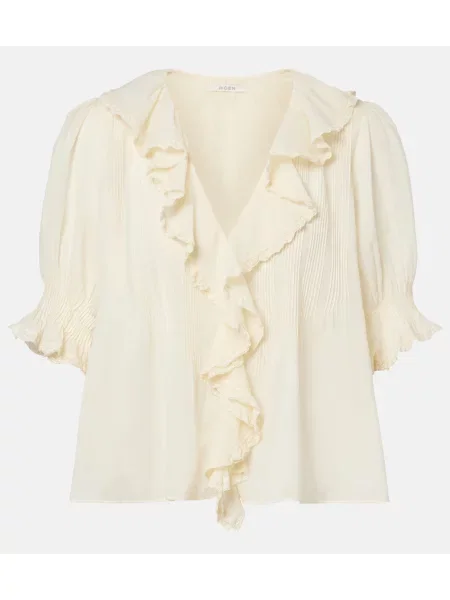 Bluză cu volane Dôen cu volane galben