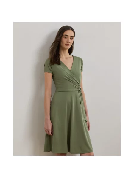 Sukienka Ralph Lauren kopertowa zielona