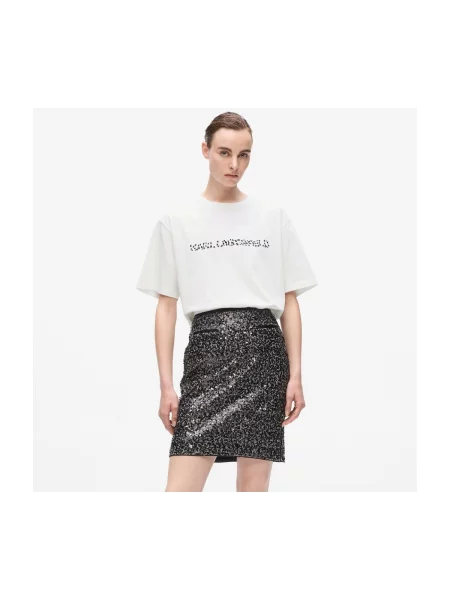 Tricou Karl Lagerfeld cu autograf alb