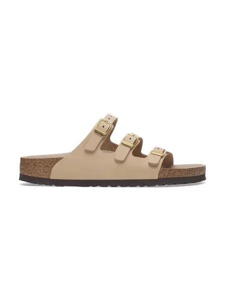 Șlapi Pentru Femei Birkenstock Florida Fresh Lenb bej