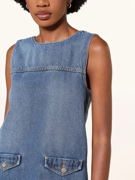 Ganni Sukienka Jeansowa blau niebieska