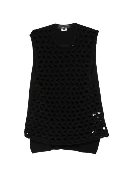 Vestă Comme Des Garcons Homme Plus cu decolteu rotund negru