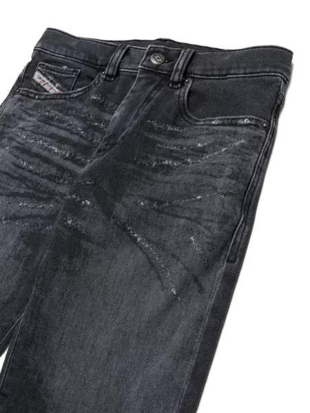 Jeansy straight leg dziecięce Diesel szare