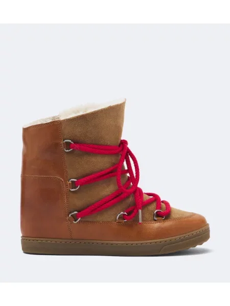 Botine Isabel Marant din piele maro
