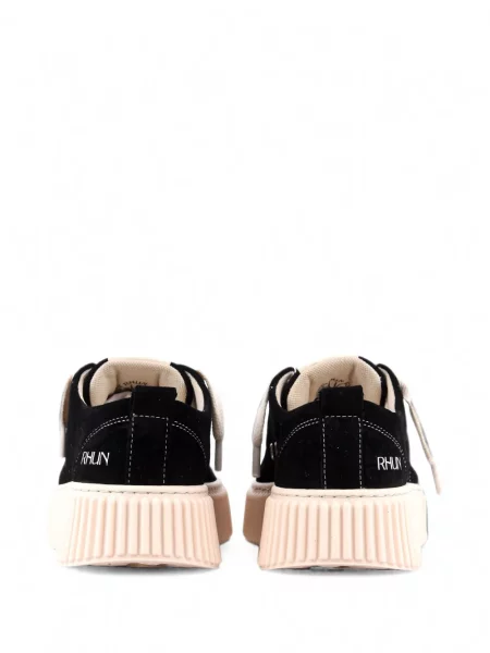 Sneakerși Rhun din piele de căprioară negru