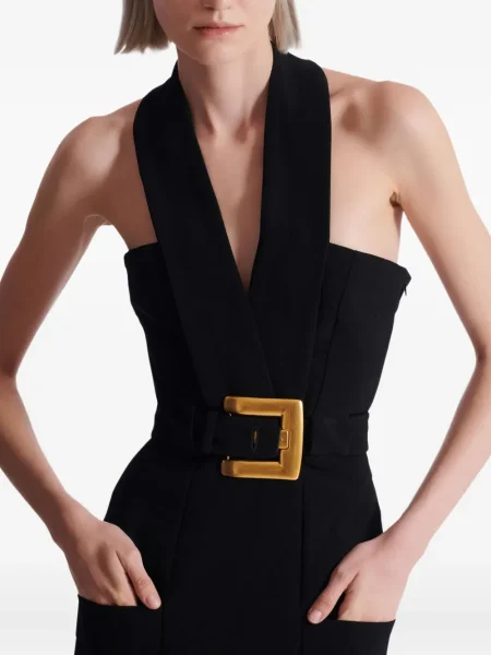 Костюм рокля Balmain с катарама оглавник черно