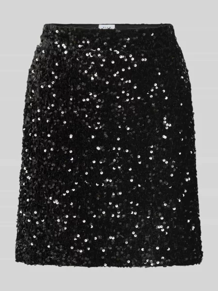 Spódnica mini z wysokim stanem i cekinami model ‘FAITH’ Vila czarna