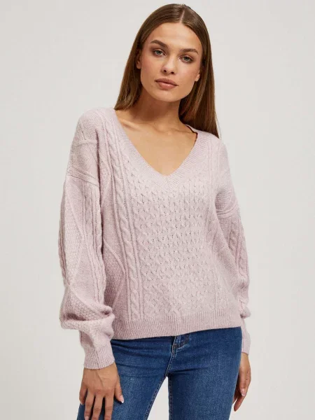 Pulover Marisse cu decolteu în V gri