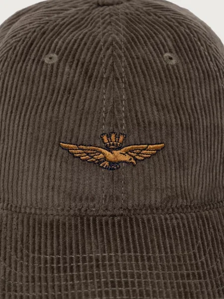 Aeronautica Militare kapa s šiltom rebrasti žametni zelena