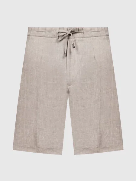 Шорти з льону вовни та шовку Enrico Mandelli бежеві