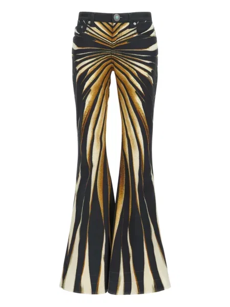 Pantaloni Roberto Cavalli cu imagine auriu