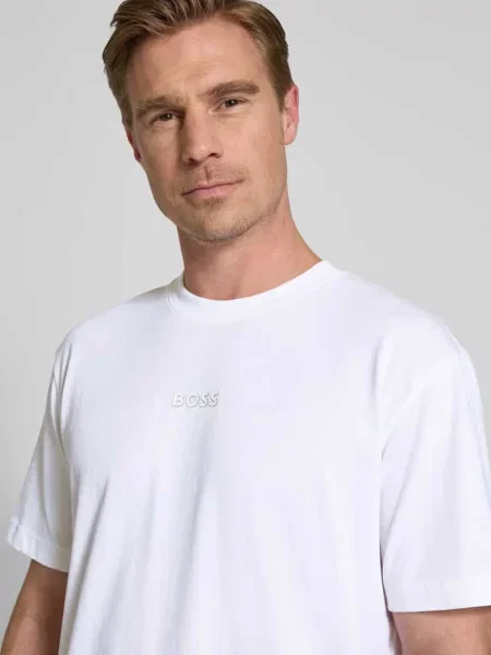 Boss Green t-shirt z nadrukiem biały