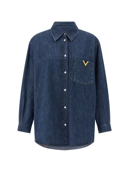 Cămașă Valentino Garavani albastru