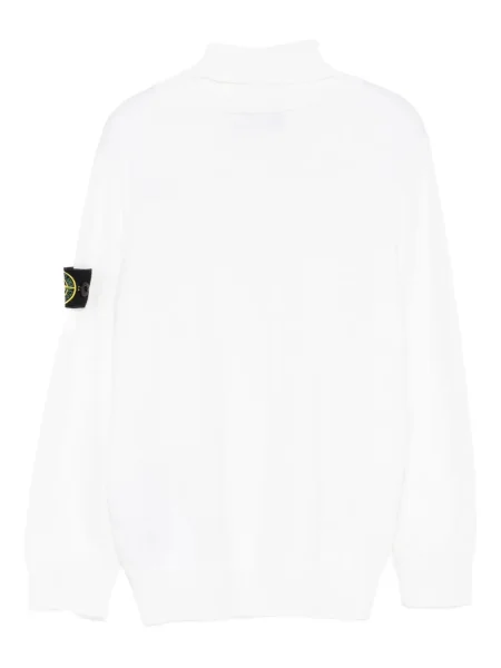 Sweter z golfem dziecięcy Stone Island biały