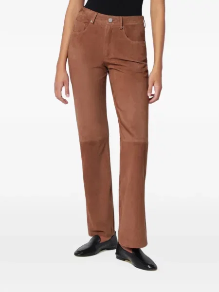 Pantaloni Arma din piele de căprioară maro
