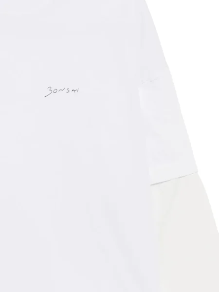 Tricou Bonsai cu broderie alb