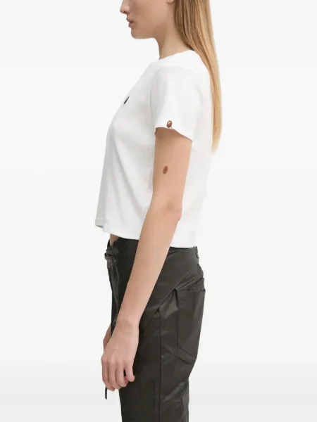 Cropp top A Bathing Ape® cu broderie alb
