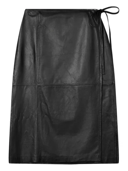 Spódnica midi Paul Smith do kolan wiązana czarna