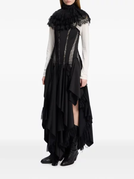 Tricou Ann Demeulemeester zdrențuiți alb