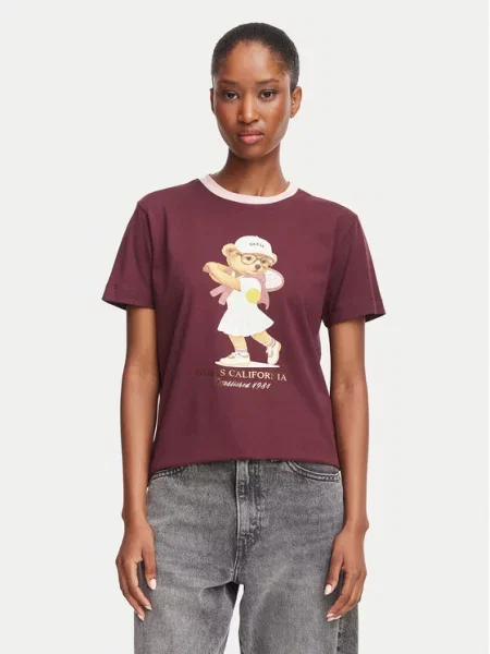 Guess T-Shirt Μπορντό