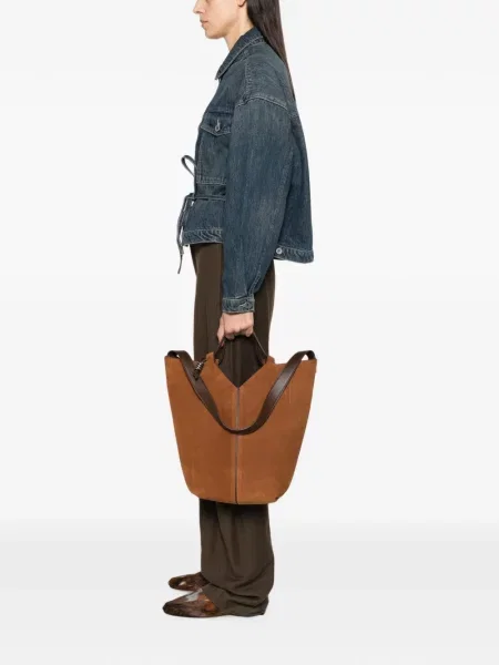 Geantă shopper Hereu din piele de căprioară