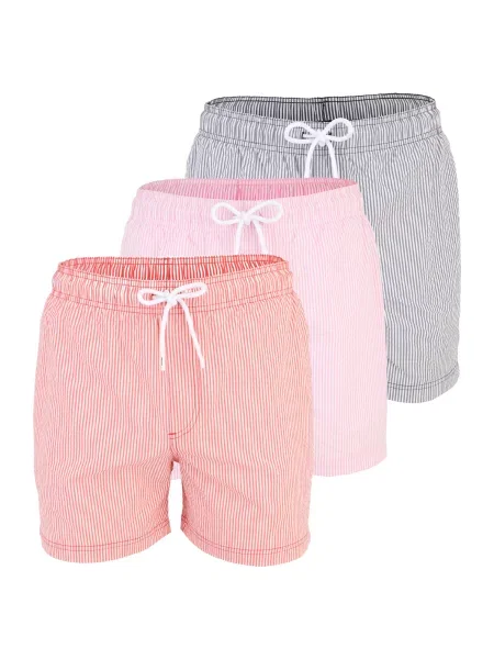 JACK & JONES Șorturi de baie JPSTMAUI bleumarin / roz deschis / roșu orange alb