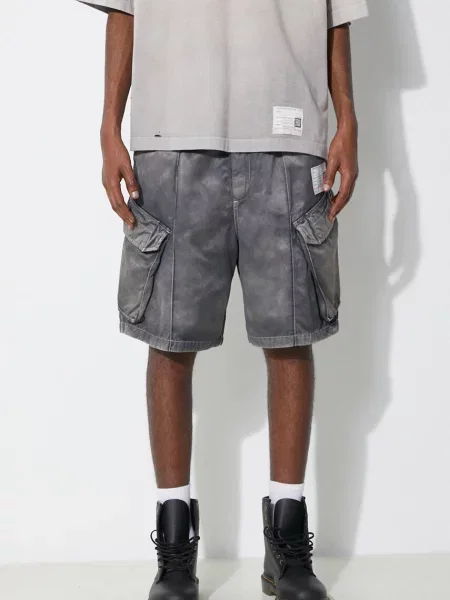 Maison MIHARA YASUHIRO pantaloni scurti Rc Twill Cargo Shorts barbati gri